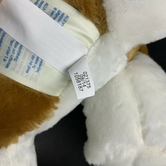 Build A Bear Bulldog Boxer Puppy Dog Plush Stuffed Animal 16 inch White Brown - Picture 9 of 9